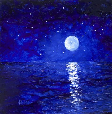 moon  stars painting painting  jan matson