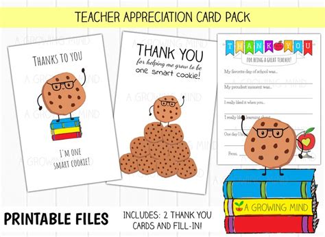 printable teacher   card   year teacher etsy canada
