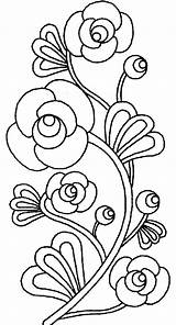 Coloring Flower Flowers Pages Drawings Rose Sheets Drawing Printable Roses Embroidery Cartoon Designs Book Patterns Rosa Print Pattern Floral Color sketch template