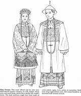 Coloring Pages Dynasty Qing Chinese Dover Colouring Fashions China Doverpublications Color Oriental Kids Traditional Publications Ancient Book People Clothing Empress sketch template