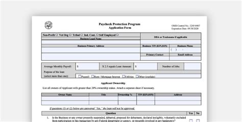 How To Fill Out And Submit Ppp Application Form Insider Paper