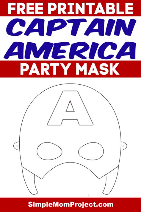 printable captain america mask template simple mom project