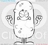 Mascot Pickle Mad Outlined Coloring Vector Cartoon Illustration Transparent Cory Thoman Background Regarding Notes Quick sketch template