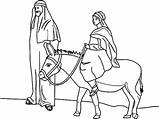 Mary Donkey Coloring Bethlehem Pages Journey Little Joseph Color Getcolorings Getdrawings Printable sketch template