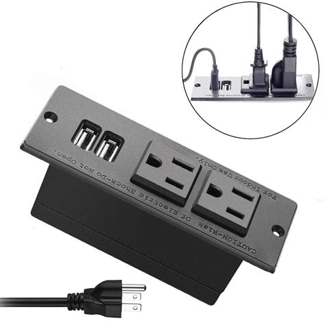conference recessed power strip socket  surge protector ft desktop power cord  outlet