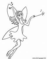 Coloring Wand Magic Princess Fairy Pages Printable Print sketch template
