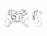 Controller Xbox 360 Drawing Getdrawings sketch template