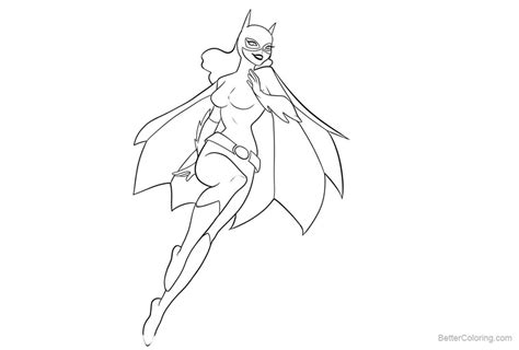 batgirl coloring pages clipart  printable coloring pages