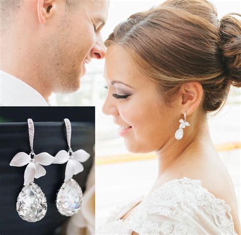 wedding jewelry bridal earrings bridesmaid earrings bridal etsy
