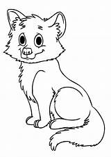 Fox Howling sketch template