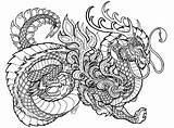 Coloring Dragon Detailed Pages Colouring Popular Adults Print sketch template