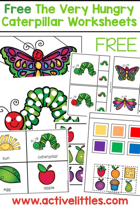 printable   hungry caterpillar worksheets active littles