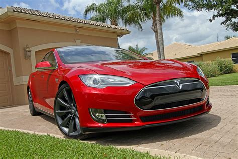 tesla model  p multi coat red pictures dragtimescom drag racing fast cars muscle