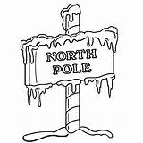 Kerstman Noordpool Thuis Woont sketch template