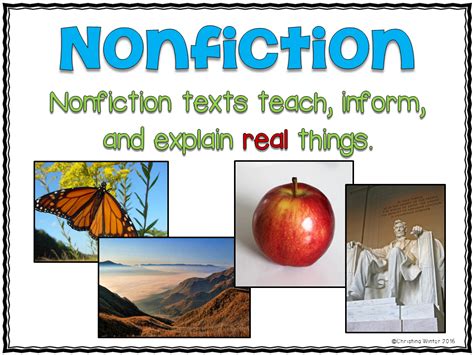 fiction  nonfiction teaching ideas  winters bliss resources
