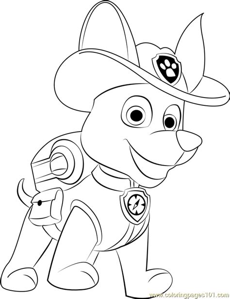 tracker coloring page  paw patrol coloring pages