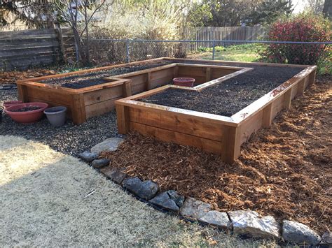 raised vegetable planter    cedar tone lumber xs