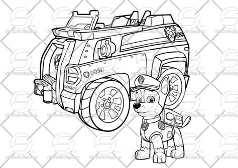 paw patrol chase police car paw patrol coloring pages paw patrol