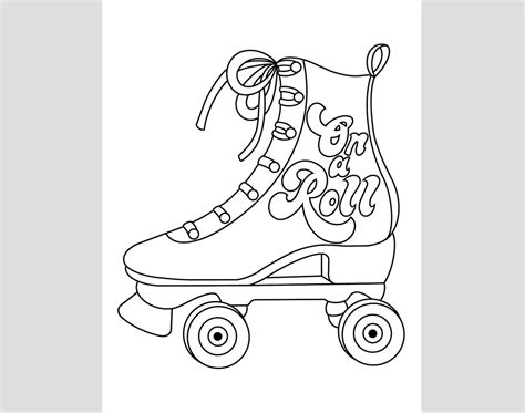 roller skate coloring page etsy