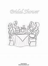 Bridal Shower Pages Coloring Printable Kids Printer Instantly sketch template