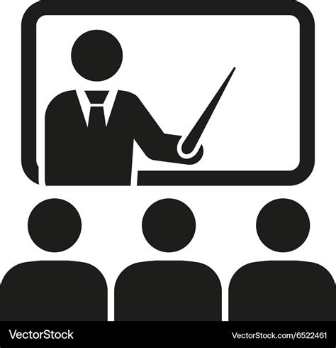 training icon teacher  learner classroom vector image