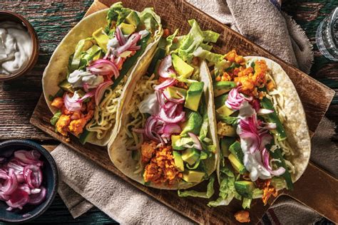 Mexican Smashed Chickpea Tacos Recipe Hellofresh