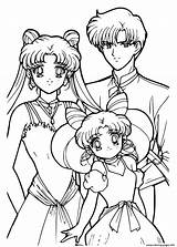 Coloring Moon Sailor Pages Family Printable Moment Dibujos Anime Google Colorear Color Book Kawaii Para Dibujar Colouring Print Manga Sheets sketch template