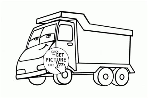 cartoon dump truck coloring page  toddlers transportation coloring