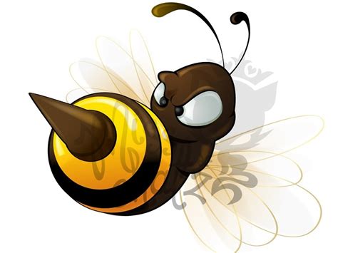 angry bee hornet   chatz  dribbble
