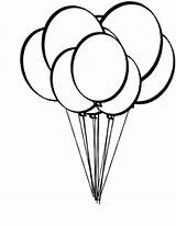 Balloons Colouring Balloon Coloring Sheets Printable Clip Pages Clipart sketch template