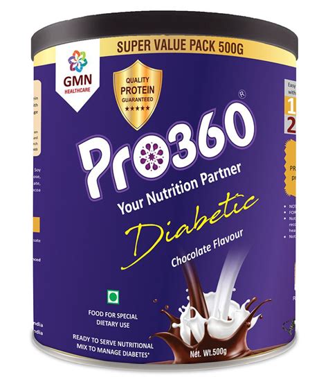pro360 diabetic protein powder health drink powder 500 gm
