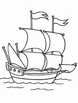 Mayflower Boat Coloring Printable Bubakids Pages sketch template