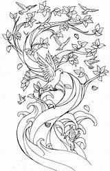 Tattoo Tree Coloring Family Cherry Blossom Drawing Tattoos Deviantart Designs Metacharis Pages Japanese Outline Drawings Printable Clipart Colouring Bird Trees sketch template