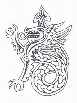 Celtic Dragon Viking Designs Coloring Pages Tattoo Knot Line Tattoos Norse Patterns Symbols Google Search Drawings Knots Medieval Draw Choose sketch template