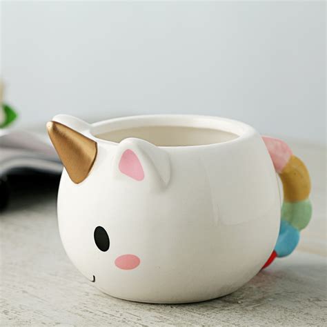 cartoon unicorn mug  ceramic unicorn coffee cup children girl boy cute creative unicorn mug