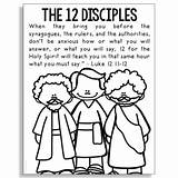 Disciples Craft Coloring Activity Bible Story Religious Easy sketch template
