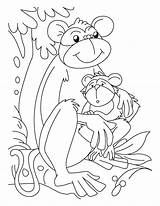 Coloring Baby Pages Mom Monkey Printable Mother Kids Getcolorings Color Getdrawings sketch template
