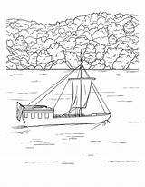 Barco Atravessando Tudodesenhos sketch template