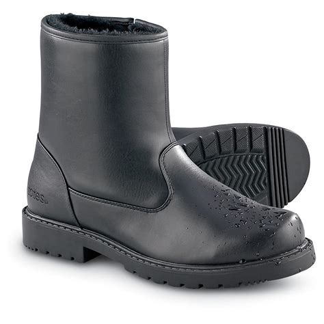 mens totes commuter waterproof thermolite insulated boots black  winter snow boots