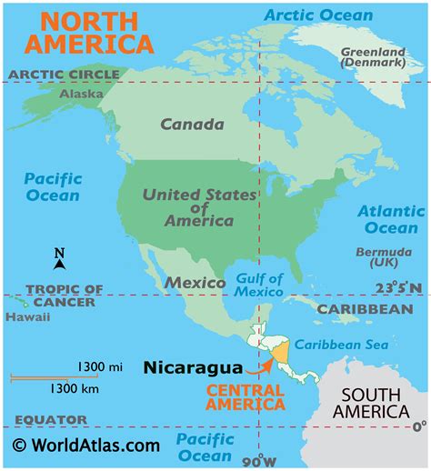 nicaragua map geography  nicaragua map  nicaragua worldatlascom