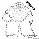 Smallfoot Coloring Pages Gwangi Printable Sheets Book Movie Scribblefun Print Color Choose Board sketch template