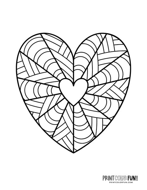 heart coloring pages  huge collection   valentines day printables print color fun