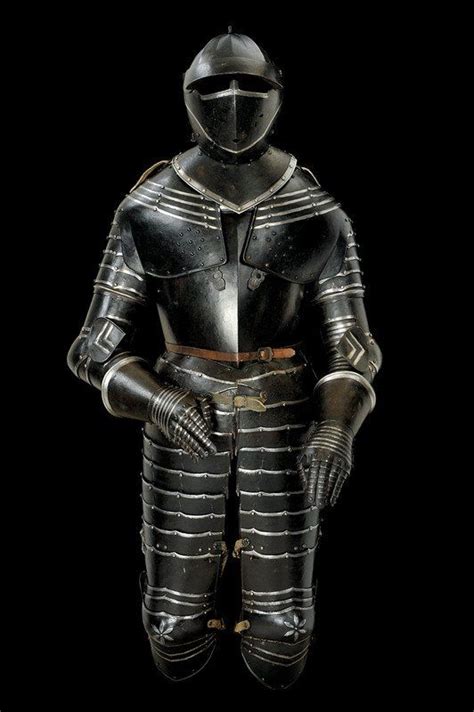 black  white armour  century european armour pinterest