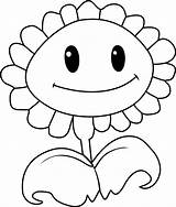 Sunflower Coloring Vs Zombies Plants Smiling Pages Printable Categories Color Coloringpages101 Shroom Coloringonly sketch template