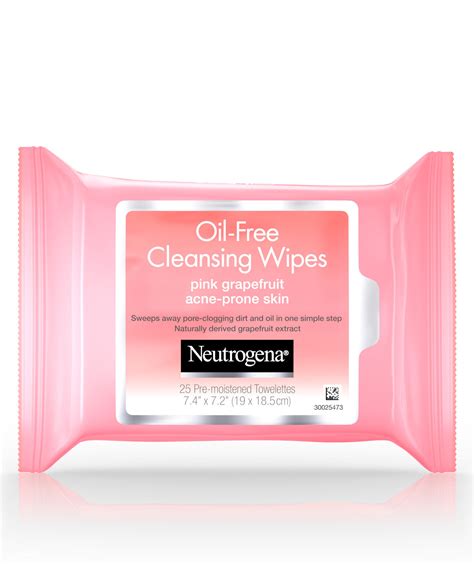 oil  cleansing wipes pink grapefruit neutrogena