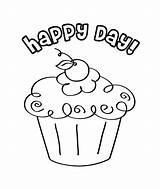 Coloring Pages Happy Cupcakes Netart sketch template