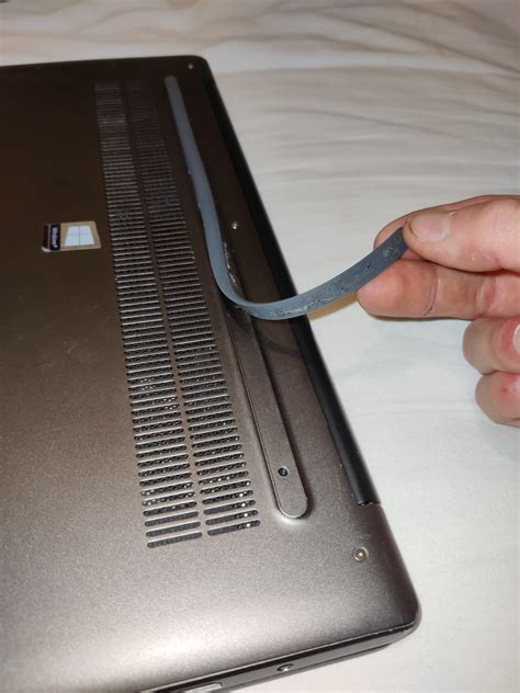 restick  rubber pad  underside  laptop  superglue   luck
