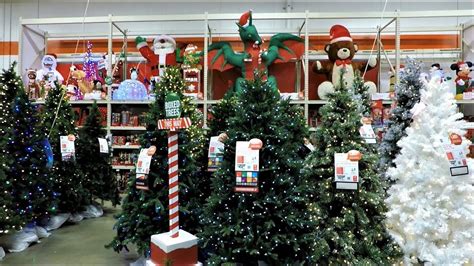 christmas section  home depot christmas shopping christmas trees