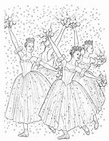 Coloring Nutcracker Dancers sketch template