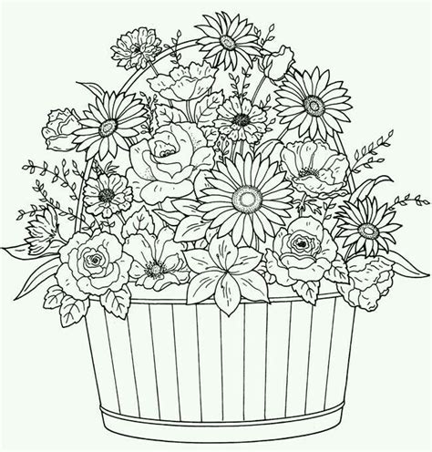 flowers flower coloring pages coloring pages  kids coloring books